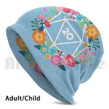 Dice Floral Wreath Beanies Pullover Cap Comfortable Rpg Role Playing Game Critical Role Miniature Tshirt Dnd Tshirt 2024 - buy cheap