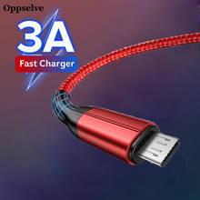 Oppselve Micro USB Cable 3A Nylon Fast Charge USB Data Cable for Samsung Xiaomi LG Tablet Android Mobile Phone USB Charging Cord 2024 - buy cheap