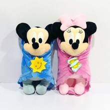 2 Pçs/set Disney Versão Bebê Dos Desenhos Animados de Mickey & Minnie Mouse de Pelúcia Boneca Linda Boneca de Brinquedo de Pelúcia Presentes de Natal das Crianças 2024 - compre barato