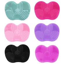 HOT 1pcs Makeup Brush Silicone Scrubber Board Cleaner Pad Gel Mat For Washing Cleaning Foundation Eyeshadow Loose Powder Brushes 2024 - buy cheap