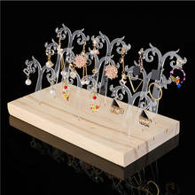 Shoot suporte de jóias, rack de exibição de brinco de madeira acylic acessórios de joias para meninas e mulheres cabide de brinco 2024 - compre barato