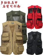Brieuces Men's Tactical Fishing Vest jacket man Multi Pockets outdoor Sleeveless Cotton Zipper Waistcoat Men Outerwear plus size 2024 - buy cheap