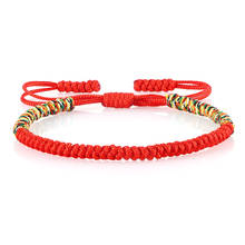 Pulseira de corda trançada artesanal, bracelete de nós coloridos para mulheres e homens, joia de moda para presente 2024 - compre barato