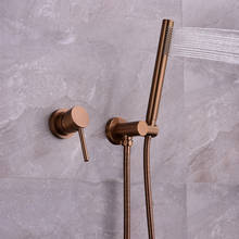 MTTUZK-grifo empotrado de pared oculta, oro rosa cepillado, juego de ducha, Oro pulido, mezclador de ducha de baño con ducha de mano 2024 - compra barato