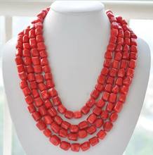 Long 70inch 12-18mm Massive Red Coral Necklace 2024 - buy cheap