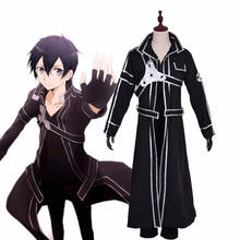 Anime Sword Art Online Kirigaya Kazuto Cosplay Costume Robe Uniform SAO Kirito Full Set Battle suit Halloween Long Overcoat 2024 - buy cheap