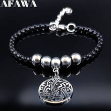 Tree of Life Stainless Steel Bracelets Women Black Color Bracelet Charm Jewelry pulseras de acero inoxidable para mujer B18475 2024 - buy cheap