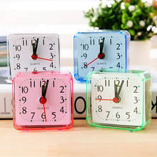 1 PC 4 Colors Small Alarm Clock Cute Creative Fashion Student Bathroom Home Decor Sleep Travel Quartz Beep Alarm Clocks Dropship 2024 - buy cheap