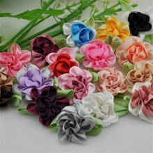 40 pcs 2tone Satin Ribbon Flowers Bows Appliques Craft Wedding U pick A47 2024 - buy cheap