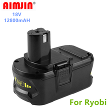 Литий-ионный аккумулятор высокой емкости 18 в 12800 мАч для Ryobi P108 RB18L40, аккумуляторная батарея для электроинструмента Ryobi ONE 2024 - купить недорого