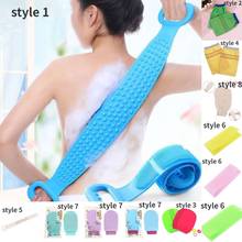 1/2pcs  Silicone Brushes Bath Towels Rubbing Back Mud Peeling Body Massage Shower Extended Scrubber Skin Clean Shower Brushes 2024 - buy cheap