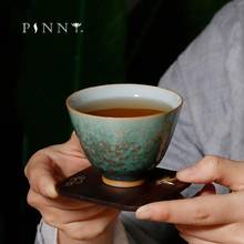 PINNY 85ML Glaze Green Ceramic Master Cup Chinese Kung Fu Teacups Pigmented Retro Tea Bowl Drinkware 2024 - buy cheap