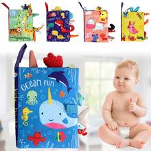 Newborn Toddler Development Educational Learning Books Gift Kids 3D Animal Tails Cloth Book Baby Puzzle Montessori Toy 2024 - buy cheap