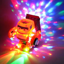 Camión volquete de transformación de transporte eléctrico para niños, vehículo de construcción con iluminación musical, modelo de juguete, regalo de cumpleaños 2024 - compra barato