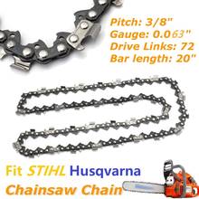 3/8"LP Gauge 0.063'' 72DL Electric Saw 20 Inch Bar Chainsaw Chains 72 Driver Links Fit STIHL MS381 Husqvarna Poulan 365 372 2024 - buy cheap