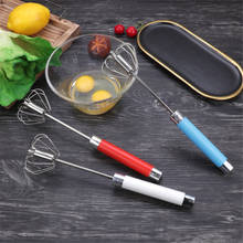Semi-automatic Egg Beater 304 Stainless Steel Egg Whisk Manual Hand Mixer Self Turning Egg Stirrer Kitchen Accessories Egg Tools 2024 - buy cheap