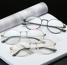 Новинка 2019, классические винтажные очки, оправа, круглые линзы, плоская близорукость, оптическое зеркало, простая металлическая оправа для женщин/мужчин 2024 - купить недорого