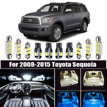 12pcs Car LED Interior White Auto Light Bulbs Kit License Plate Light Map Dome Trunk Lamp For Toyota Sequoia 2008-2015 2024 - buy cheap