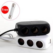 1Pcs Car Cigarette Lighter Multi Socket Triple Splitter USB Charger Adapter DC 12V/24V Car Accessories Adapter Interior Parts 2024 - buy cheap