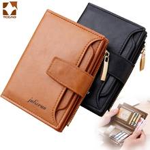 Wallet Made Of Leather Unisex Short Male Three Fold Clasp Purses Credit Card Holder Women's Wallet With Coin Pocket Hasp Purse 2024 - buy cheap