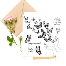 Flying Butterflies Transparent Clear Stamps For DIY Scrapbooking/Card Making Stamps Fun Decoration Supplies 2024 - buy cheap