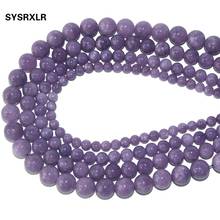 Wholesale Natural Stone Purple Round Loose Spacer Beads For Jewelry Making Diy Bracelet Necklace Material 6/8/10/12 MM Strand 2024 - buy cheap