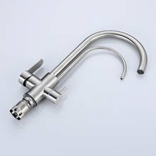 304 Stainless Steel Filtered Crane For Kitchen Spray 360 Rotation Water Filter Tap Two Ways Sink Mixer Kitchen Faucet 2024 - buy cheap