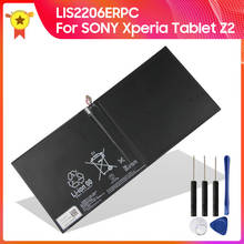 Bateria original lis2206erpc para sony xperia z2 tablet sgp541cn, bateria de substituição genuína para tablet, 6000mah 4.35v 2024 - compre barato