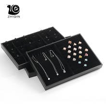 Black Velvet Ring Bracelet Necklace Pendant Earring Organizer Holder Jewelry Storage Tray Jewelry Display Stand Box 2024 - buy cheap