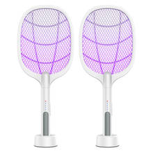 2 em 1 usb recarregável elétrica inseto swatter indoor anti mosquito fly bug zapper raquete assassino armadilha lâmpada anti mosquito zapper