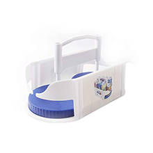 Cremalheira de armazenamento, suporte de bebida de plástico rotatable cesta de armazenamento prateleira de commodity para geladeira de cozinha, azul 2024 - compre barato