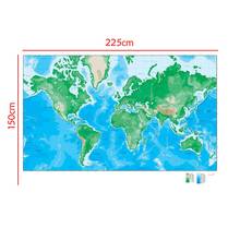 The World Elevation Map 150x225cm Foldable Non-woven Map For Geological Research 2024 - buy cheap