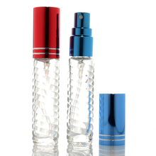Botella de Perfume de vidrio de aluminio de alta calidad con tapa de pulverización colorida, atomizadores, vacía, con bomba de 5ml, 35 unids/lote 2024 - compra barato