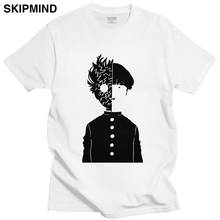 Mob Psycho 100 T Shirt Men Pre-shrunk Cotton Casual T-shirt Short Sleeve Shigeo Kageyama Tee Tops Slim Fit Clothing Manga Merch 2024 - buy cheap