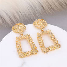 2019 Vintage Earrings for Women Gold Color Geometric Statement Earring Metal Hanging Dangle Earrings Fashion Modern Jewelry 2024 - купить недорого
