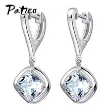 Korean Women 925 Sterling Silver Drop Earrings Eardrop Fake Piercing Dangle Earings Elegant Jewelry Pendientes Mujer 2024 - buy cheap
