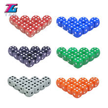 12*12*12mm plastic poker cubes for gambling dices red,blue,orange,yellow,black,white10pcs/set d6 dice 2024 - buy cheap