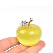 MOKAGY-piedra de cuarzo de gato amarillo Natural, cristal de manzana, 40mm, 1 unidad 2024 - compra barato