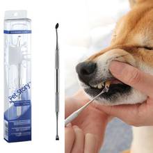 Pet Dog Toothbrush Stainless Steel Double Head Pets Teeth Cleaning Tools Dog Cat Tartar Remover Dental Stones Scraper Teeth Care 2024 - buy cheap