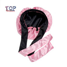 Custom Logo Women Wrap Bonnet Double Layer Sleep Bonnet Hair Extension Bundle Wig Satin Silk Bonnet 2024 - buy cheap