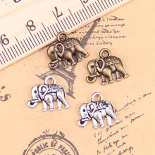 12pcs Charms double sided elephant 13x12mm Antique Pendants,Vintage Tibetan Silver Jewelry,DIY for bracelet necklace 2024 - buy cheap
