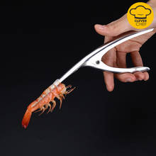 Camarão descascador utensílios de cozinha portátil aço inoxidável camarão deveiner lagosta prático suprimentos cozinha faca pesca ferramentas 2024 - compre barato