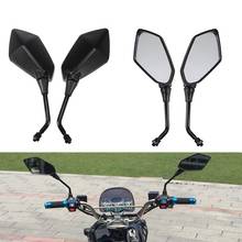 Espelho convexo para motocicletas, partes de liga de alumínio + espelho retrovisor plástico, motor universal modificado, espelho convexo para moto 8mm/10mm 2024 - compre barato