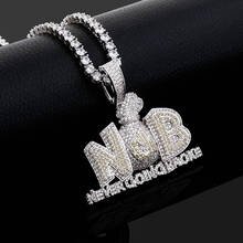 В стиле «хип-хоп», сумочка для денег кулон "никогда не ломались" льдом ожерелье с буквами микро проложить CZ ювелирные изделия 2024 - купить недорого