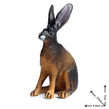 Коричневые длинные уши Кролик модель животного экшн-фигурки диких животных ПВХ детские когнитивные игрушки 2024 - купить недорого