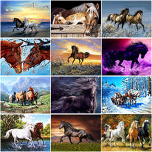 DIY 5D Diamond Painting Animals Cross Stitch Horse Diamond Embroidery Full Round Square Drill Rhinestones Mosaic Gift Home Decor 2024 - buy cheap