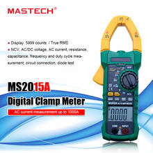 Mastech-medidor de corrente ms2015a, pingente digital ac 1000a, multímetro rms de frequência com detector de voltagem sem contato 2024 - compre barato