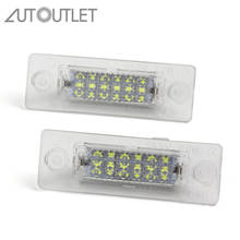 AUTOUTLET-luz LED para placa de matrícula, lámpara para Touran, Golf, Passat, Caddy, Transporter T5, 2 piezas 2024 - compra barato