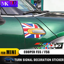 Hot Union Jack-señal de giro de coche, guardabarros, decoración 3D, pegatina para Mini Cooper Clubman F55 F56 F57, accesorios para Clubman, 60 años 2024 - compra barato