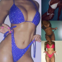 Sexy Womens Bandage Bikini Set Sequin Swimsuit e Thong Bathing Suit Swimwear Beachwear Summer Female Brazilian Biquini 2024 - buy cheap